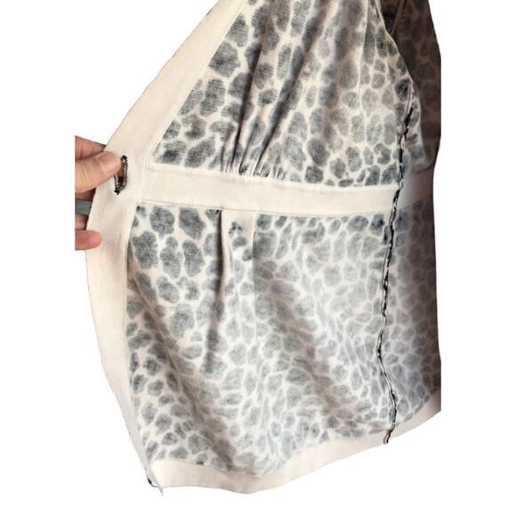 Fashion Bug Leopard Print One Botton Cardigan with Peplum size 22/24W(?) read - Picture 3 of 10
